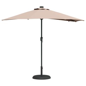 Gartenparasol Taupe 294 x 150 x 223 cm Stoff