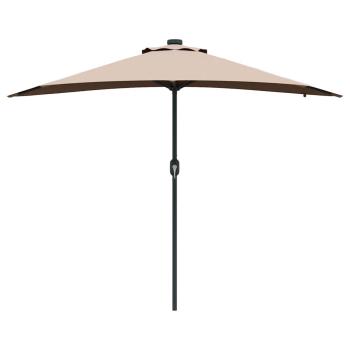 Gartenparasol Taupe 294 x 150 x 223 cm Stoff