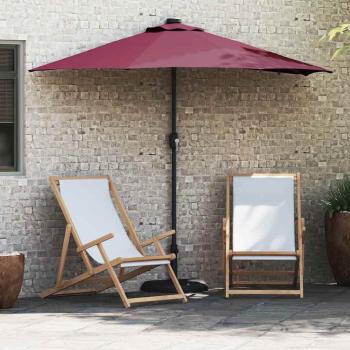 ARDEBO.de - Gartenparasol Bordeauxrot 294 x 150 x 223 cm Stoff