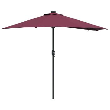 Gartenparasol Bordeauxrot 294 x 150 x 223 cm Stoff