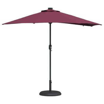 Gartenparasol Bordeauxrot 294 x 150 x 223 cm Stoff