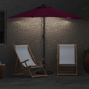 Gartenparasol Bordeauxrot 294 x 150 x 223 cm Stoff