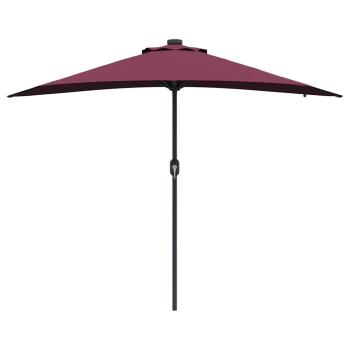 Gartenparasol Bordeauxrot 294 x 150 x 223 cm Stoff