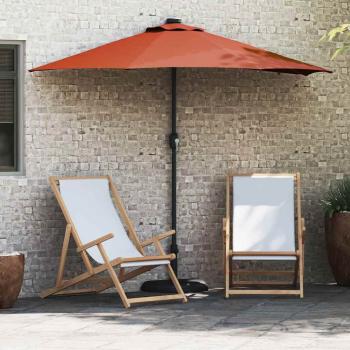 ARDEBO.de - Gartenparasol Terrakotta 294 x 150 x 223 cm Stoff