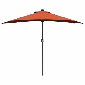 Gartenparasol Terrakotta 294 x 150 x 223 cm Stoff
