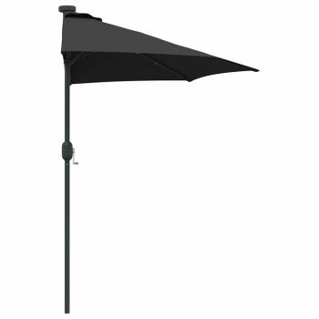 Gartenparasol Schwarz 294 x 150 x 223 cm Stoff