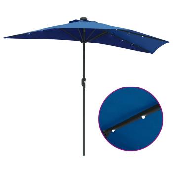 Gartenparasol Blau 294 x 150 x 223 cm Stoff