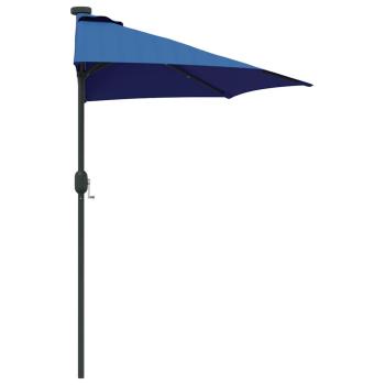 Gartenparasol Blau 294 x 150 x 223 cm Stoff