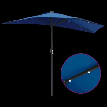 Gartenparasol Blau 294 x 150 x 223 cm Stoff