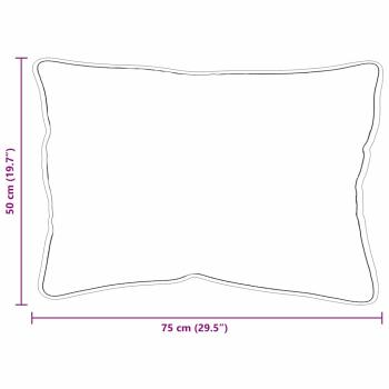 Kopfkissen Weiß 75 x 52 x 20 cm Baumwolle und Polyester