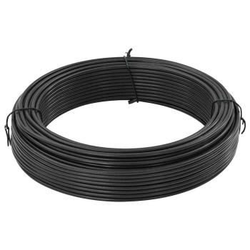 Zaunbindedraht Anthrazit 80 m PVC-beschichteter Stahl
