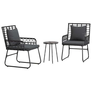Garten Essgruppe 3 pcs Schwarz, Anthrazit 35 x 35 x 45 cm