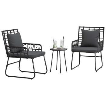 Garten Essgruppe 3 pcs Schwarz, Anthrazit 35 x 35 x 45 cm