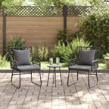 Garten Essgruppe 3 pcs Schwarz, Anthrazit 35 x 35 x 45 cm