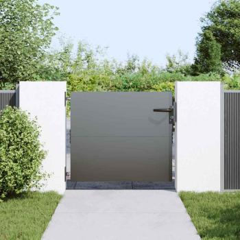Gartentor Schwarz 105 x 100 cm Pulverbeschichteter Stahl