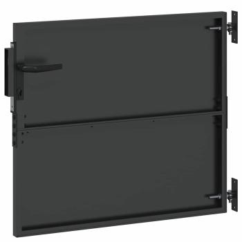 Gartentor Schwarz 105 x 100 cm Pulverbeschichteter Stahl