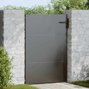 ARDEBO.de - Gartentor Schwarz 105 x 125 cm Pulverbeschichteter Stahl
