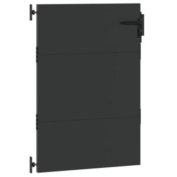 Gartentor Schwarz 105 x 125 cm Pulverbeschichteter Stahl