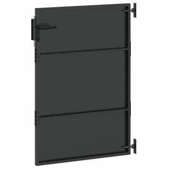 Gartentor Schwarz 105 x 125 cm Pulverbeschichteter Stahl