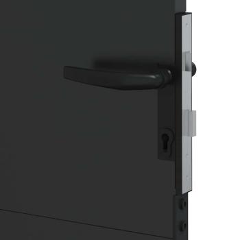 Gartentor Schwarz 105 x 100 cm Pulverbeschichteter Stahl