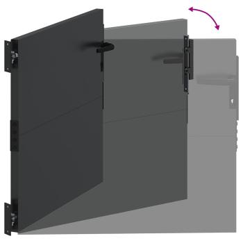 Gartentor Schwarz 105 x 100 cm Pulverbeschichteter Stahl
