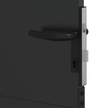 Gartentor Schwarz 105 x 125 cm Pulverbeschichteter Stahl