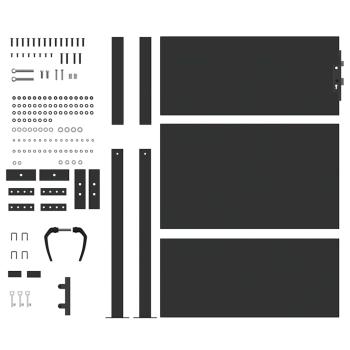Gartentor Schwarz 105 x 150 cm Pulverbeschichteter Stahl