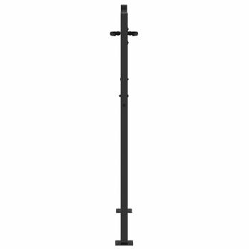 Gartentor Schwarz 100 x 125 cm Pulverbeschichteter Stahl