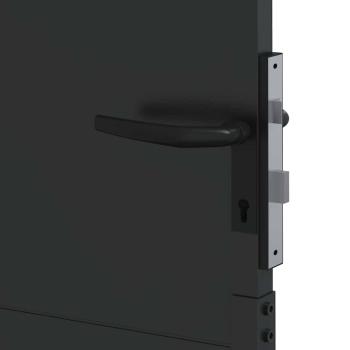 Gartentor Schwarz 100 x 125 cm Pulverbeschichteter Stahl