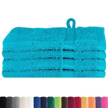 Waschhandschuhe 4 pcs Türkis 15 x 21 cm Baumwolle