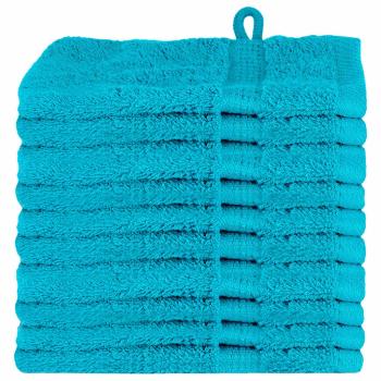 Waschhandschuhe 10 pcs Türkis 15 x 21 cm Baumwolle