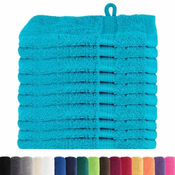 Waschhandschuhe 10 pcs Türkis 15 x 21 cm Baumwolle