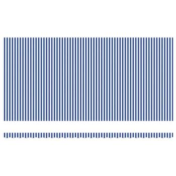 Einziehbare Markise Blau und weiß 6 x 3 m Stoff und Metall