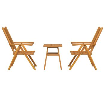 Garten Bistro Set 3 pcs Braun Akazie Massivholz