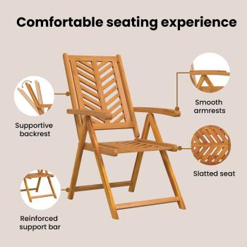 Garten Bistro Set 3 pcs Braun Akazie Massivholz