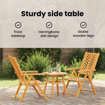 Garten Bistro Set 3 pcs Braun Akazie Massivholz