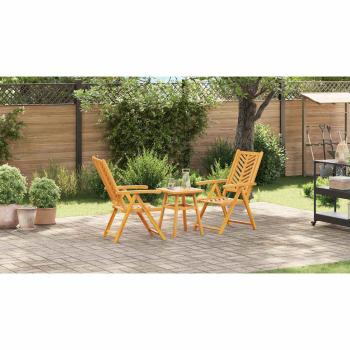 Garten Bistro Set 3 pcs Braun Akazie Massivholz