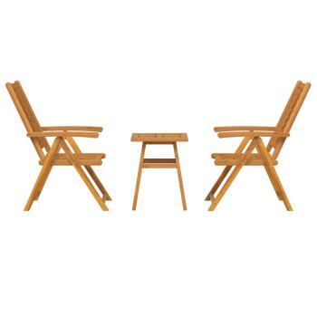 Garten Bistro Set 3 pcs Braun Akazie Massivholz