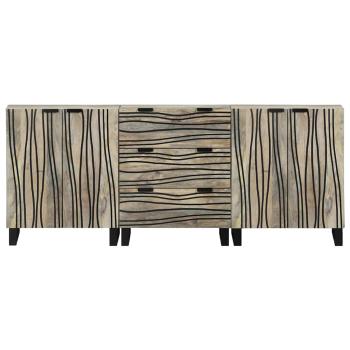 Badezimmermöbel Set mit Schubladen mit Regal mit Speicher mit Tür 3 pcs Weiß 180 x 33 x 75 cm