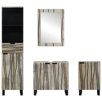 Badezimmermöbel Set 4 pcs Nussbaum braun 38 x 33 x 160 cm