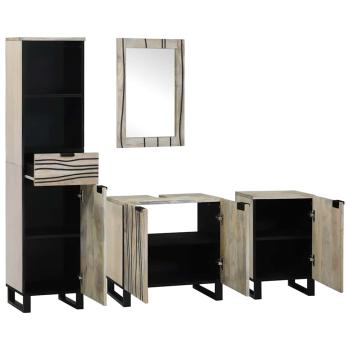 Badezimmermöbel Set 4 pcs Nussbaum braun 38 x 33 x 160 cm