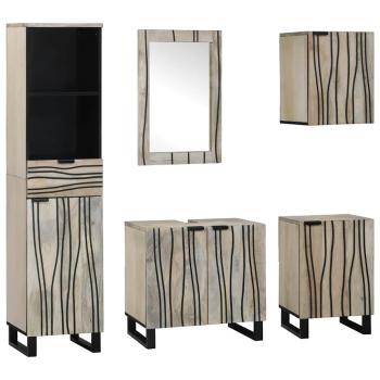 ARDEBO.de - Badezimmermöbel Set 5 pcs Nussbaum braun 38 x 33 x 160 cm