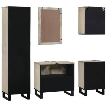 Badezimmermöbel Set 5 pcs Nussbaum braun 38 x 33 x 160 cm