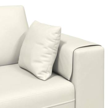 Samt Sofa mit Kissen mit Kissen Cremefarben 208 cm Samt
