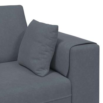 Samt Sofa mit Kissen mit Kissen 3 pcs Dunkelgrau 208 cm Samt