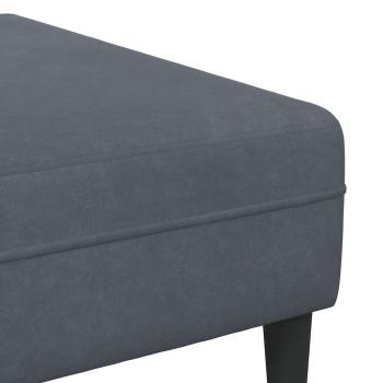 Samt Sofa mit Kissen mit Kissen 3 pcs Dunkelgrau 208 cm Samt