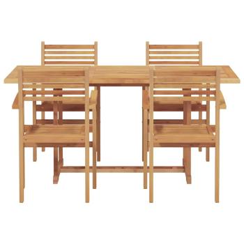 Garten Essgruppe 5 pcs Braun Massives Teakholz