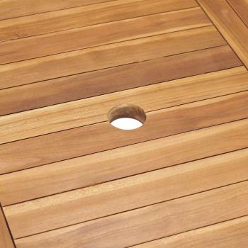 Garten Essgruppe 7 pcs Braun Massives Teakholz