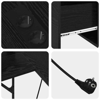 Schreibtisch Schwarz Eiche 182 x 101 x 87,5 cm Holzwerkstoff