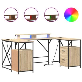 Schreibtisch Sonoma Eiche 182 x 101 x 87,5 cm Holzwerkstoff